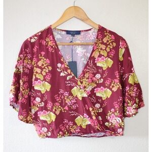Rachel Rachel Roy Womens Floral Multicolor Blouse S NWT
